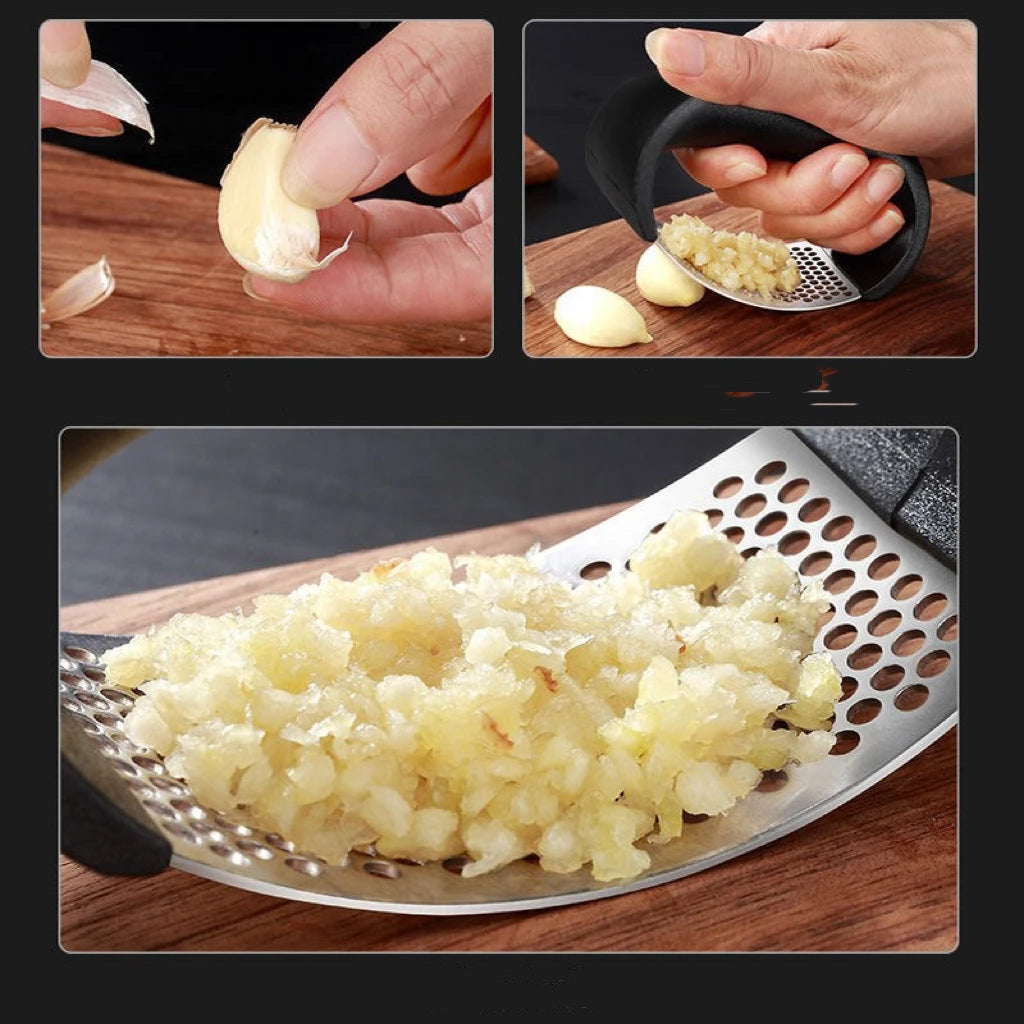 Manual Stainless Steel Garlic Press & Mincer