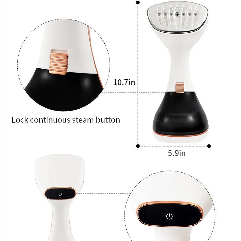 1800W Handheld Garment Steamer with Touchscreen