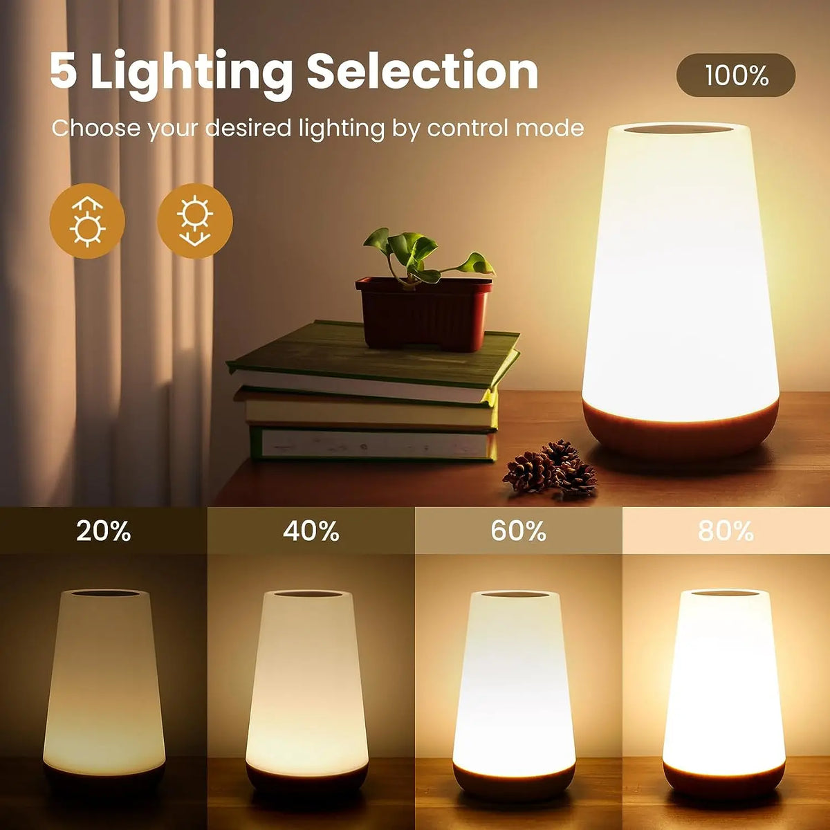 Rechargeable 13-Color RGB Touch Night Light