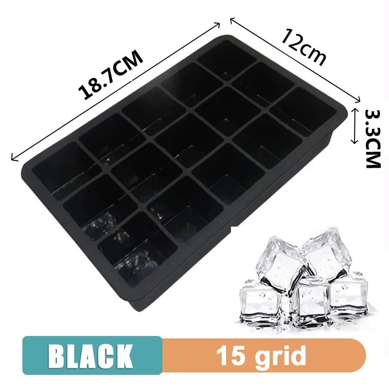 Large Silicone Ice Cube Tray with Lid