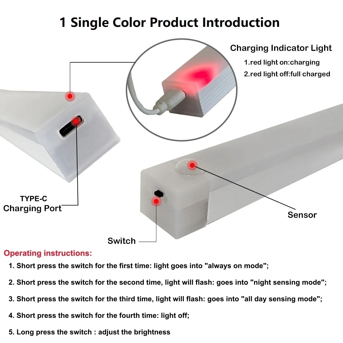 Rechargeable Motion Sensor LED Cabinet Light