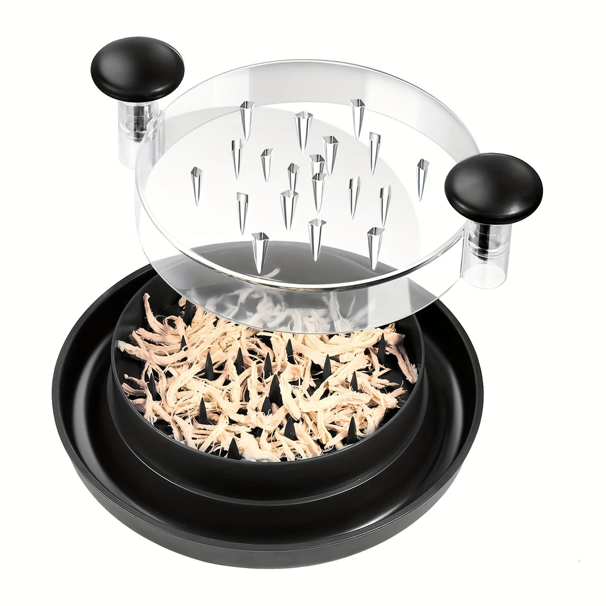 Rotating Chicken Shredder with Clear Lid
