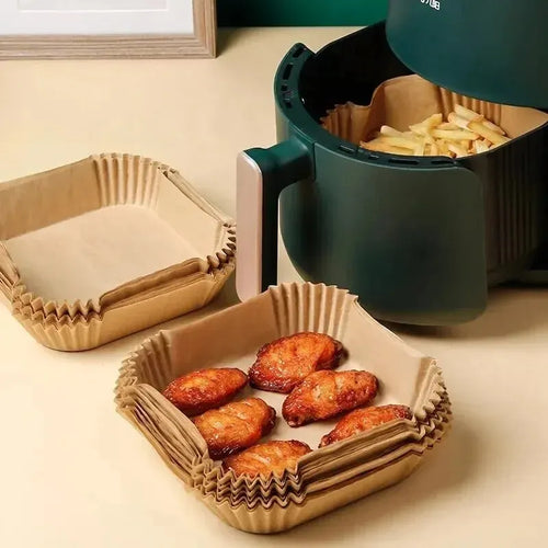50-Pack Disposable Air Fryer Paper Liners