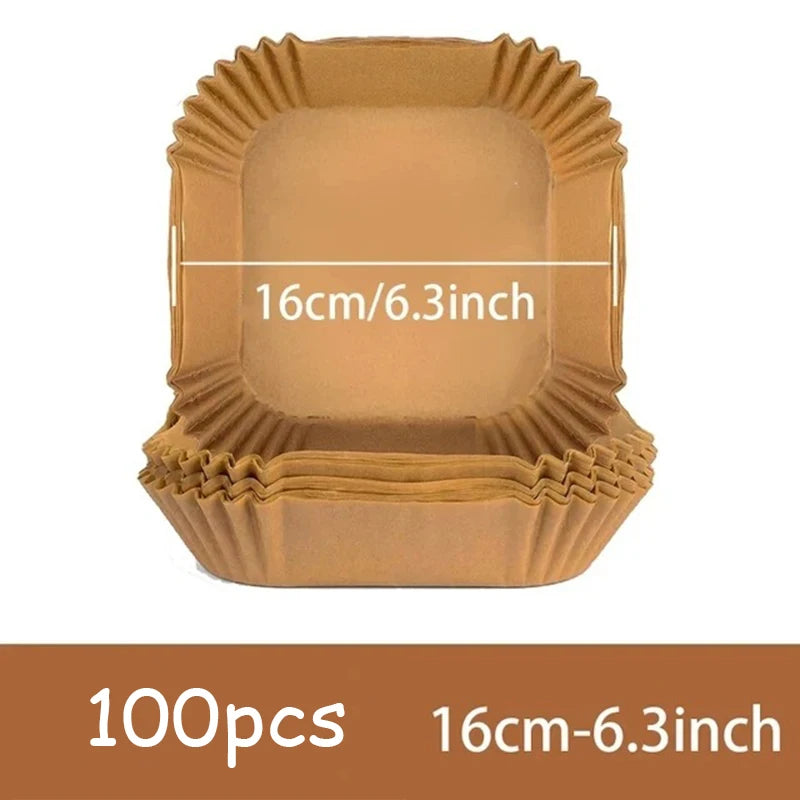 50-Pack Disposable Air Fryer Paper Liners
