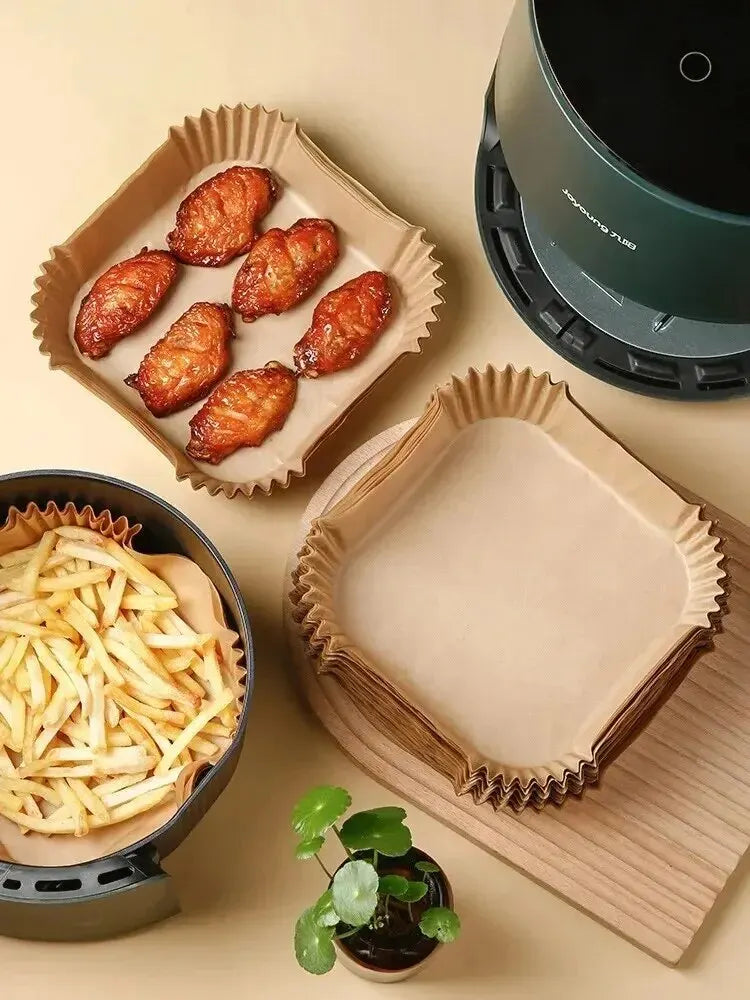 50-Pack Disposable Air Fryer Paper Liners