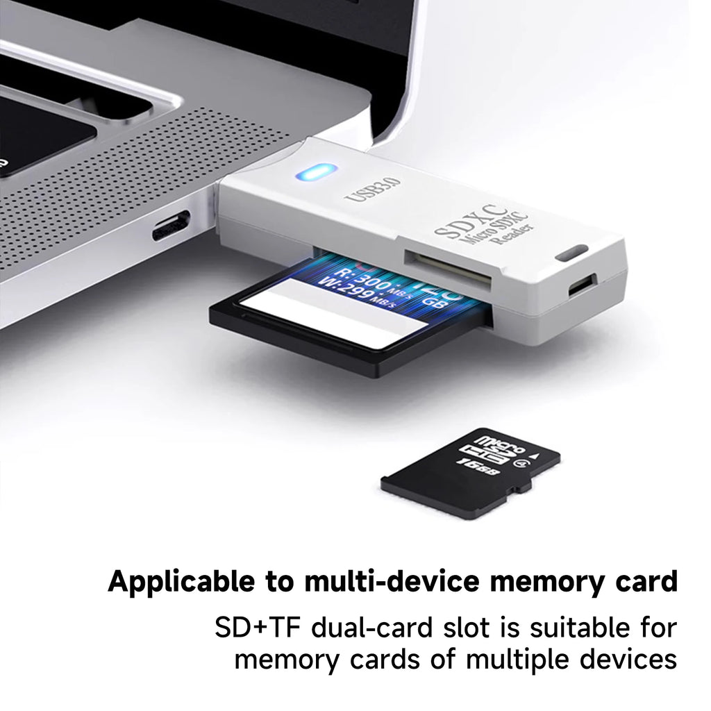 2-in-1 USB 3.0 SD & MicroSD Card Reader