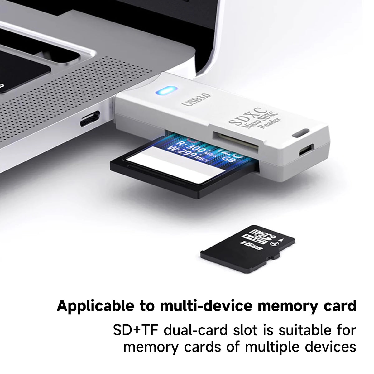 2-in-1 USB 3.0 SD & MicroSD Card Reader