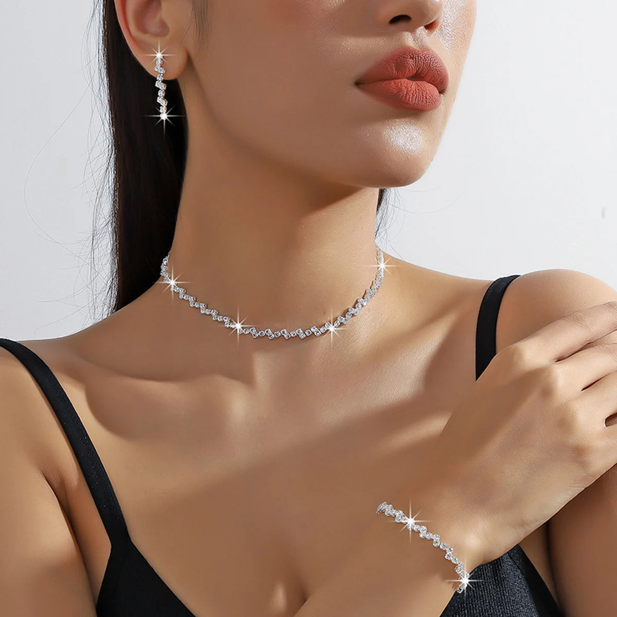 Celestial Silver Necklace & Bracelet Set
