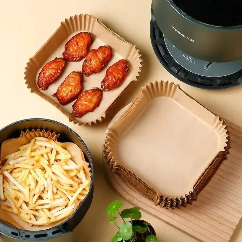 50-Pack Disposable Air Fryer Paper Liners
