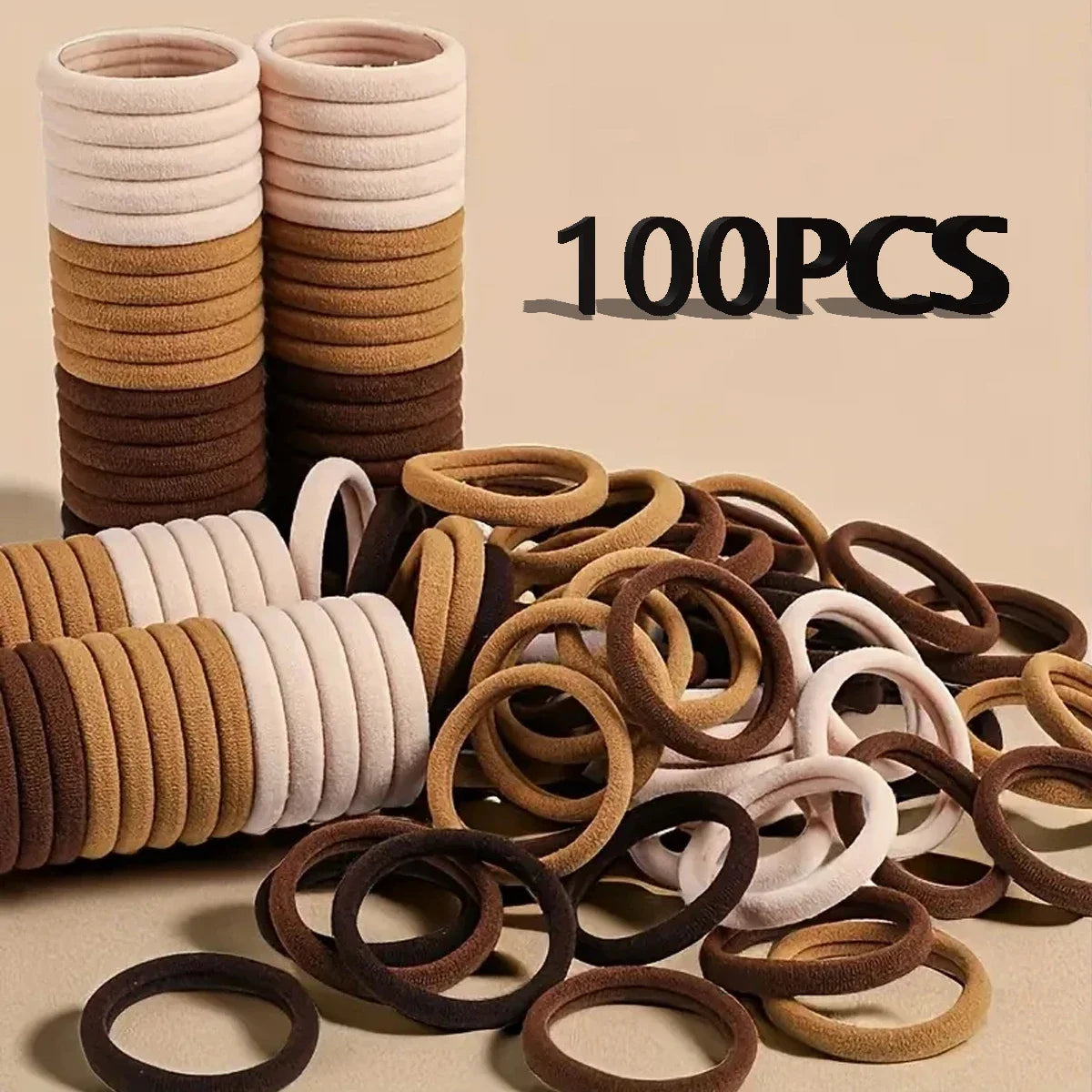 30–200 Piece Everyday Hair Tie Set – Soft & Stretchy