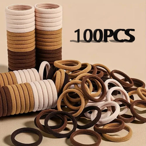 30–200 Piece Everyday Hair Tie Set – Soft & Stretchy