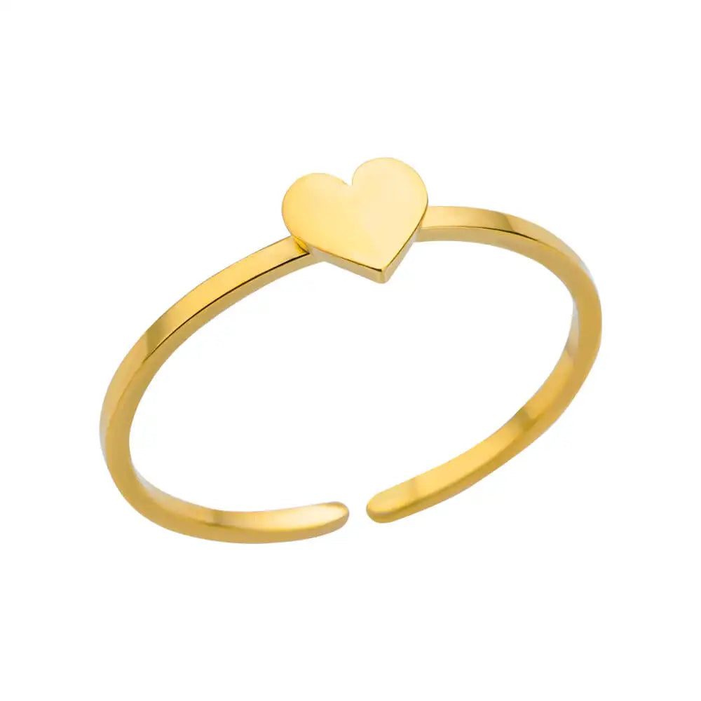Gold Adjustable Statement Ring for Women – 316L Stainless Steel