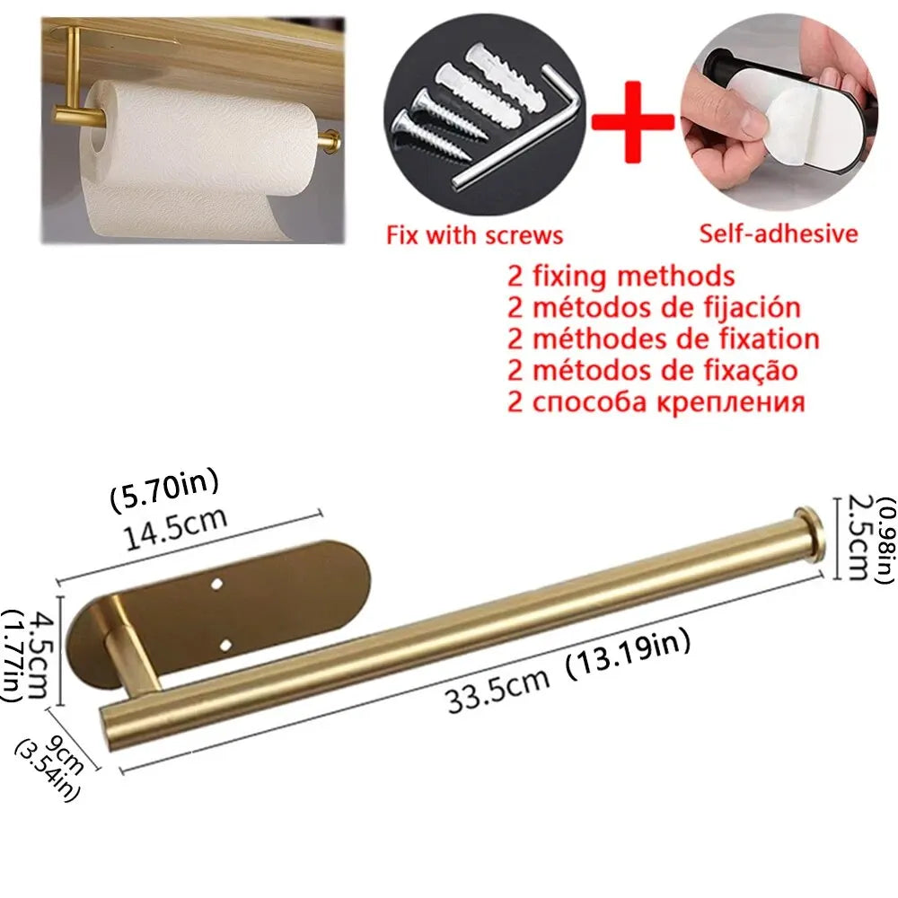 Adhesive Under-Cabinet Paper Towel Holder