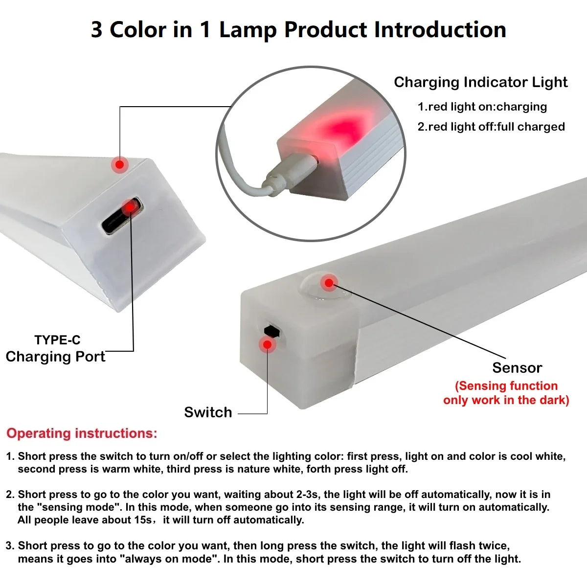 Rechargeable Motion Sensor LED Cabinet Light