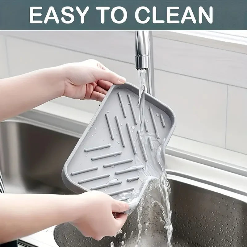 Silicone Sink Organizer & Quick-Dry Faucet Mat