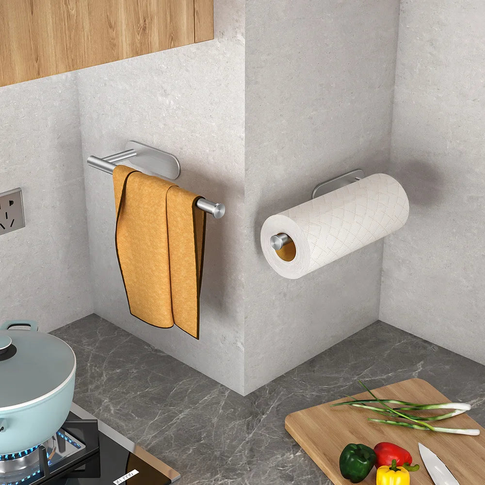 Adhesive Under-Cabinet Paper Towel Holder