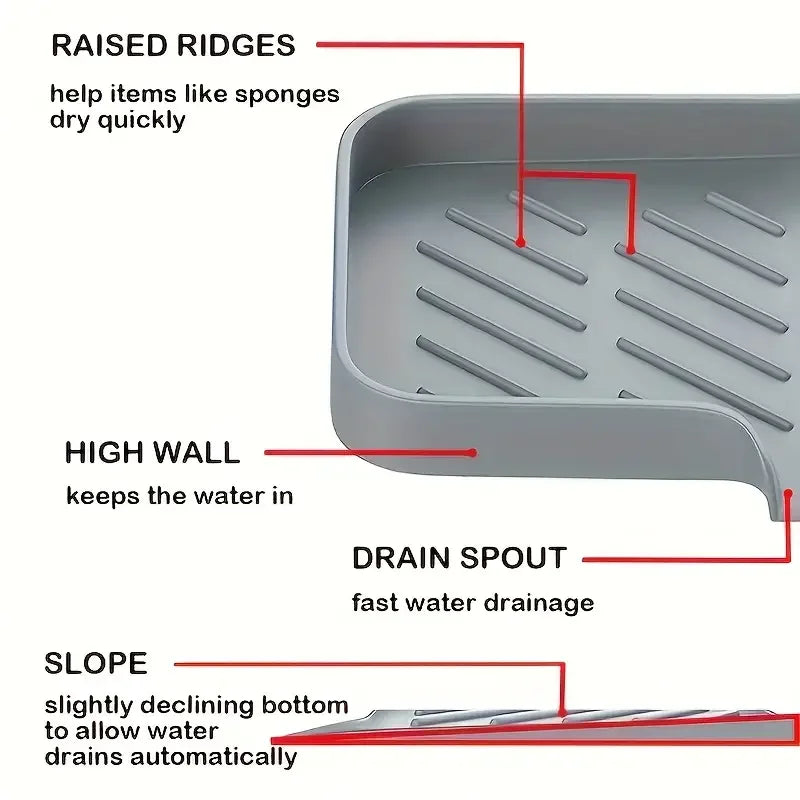 Silicone Sink Organizer & Quick-Dry Faucet Mat