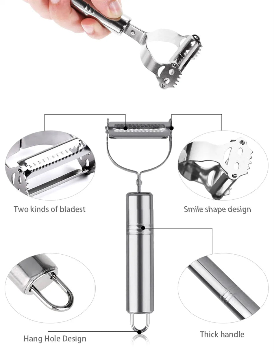 Stainless Steel Julienne Vegetable Peeler & Slicer