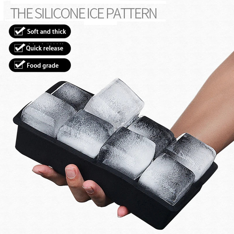 Large Silicone Ice Cube Tray with Lid