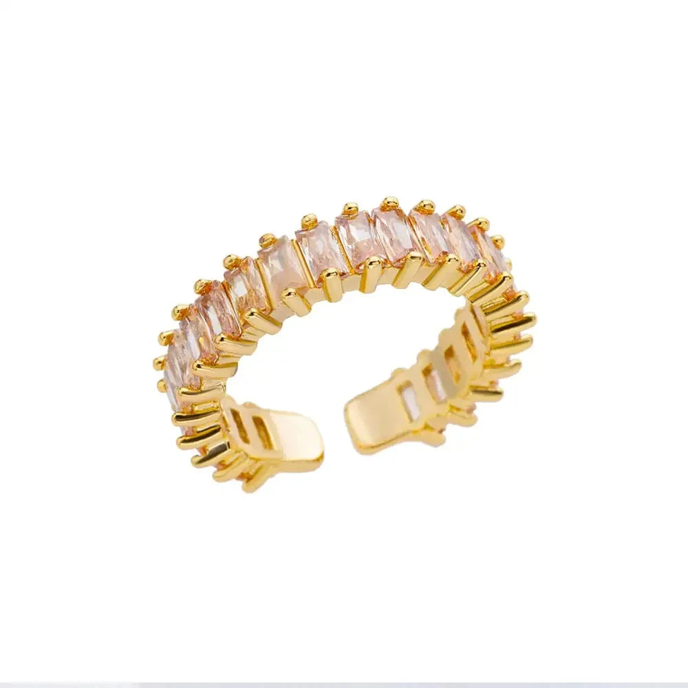 Gold Adjustable Statement Ring for Women – 316L Stainless Steel