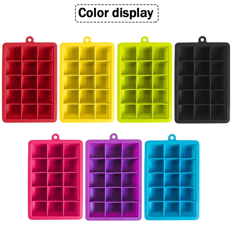 Large Silicone Ice Cube Tray with Lid