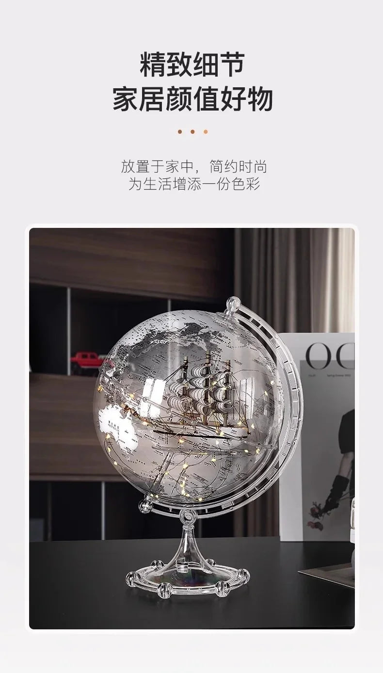 Luxury Globe & Sailboat Decorative Sculpture
