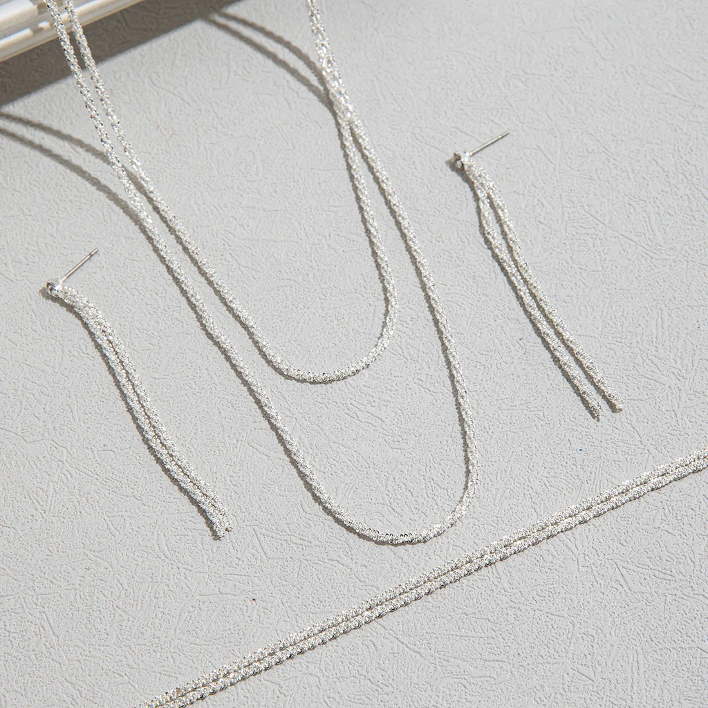 Celestial Silver Necklace & Bracelet Set