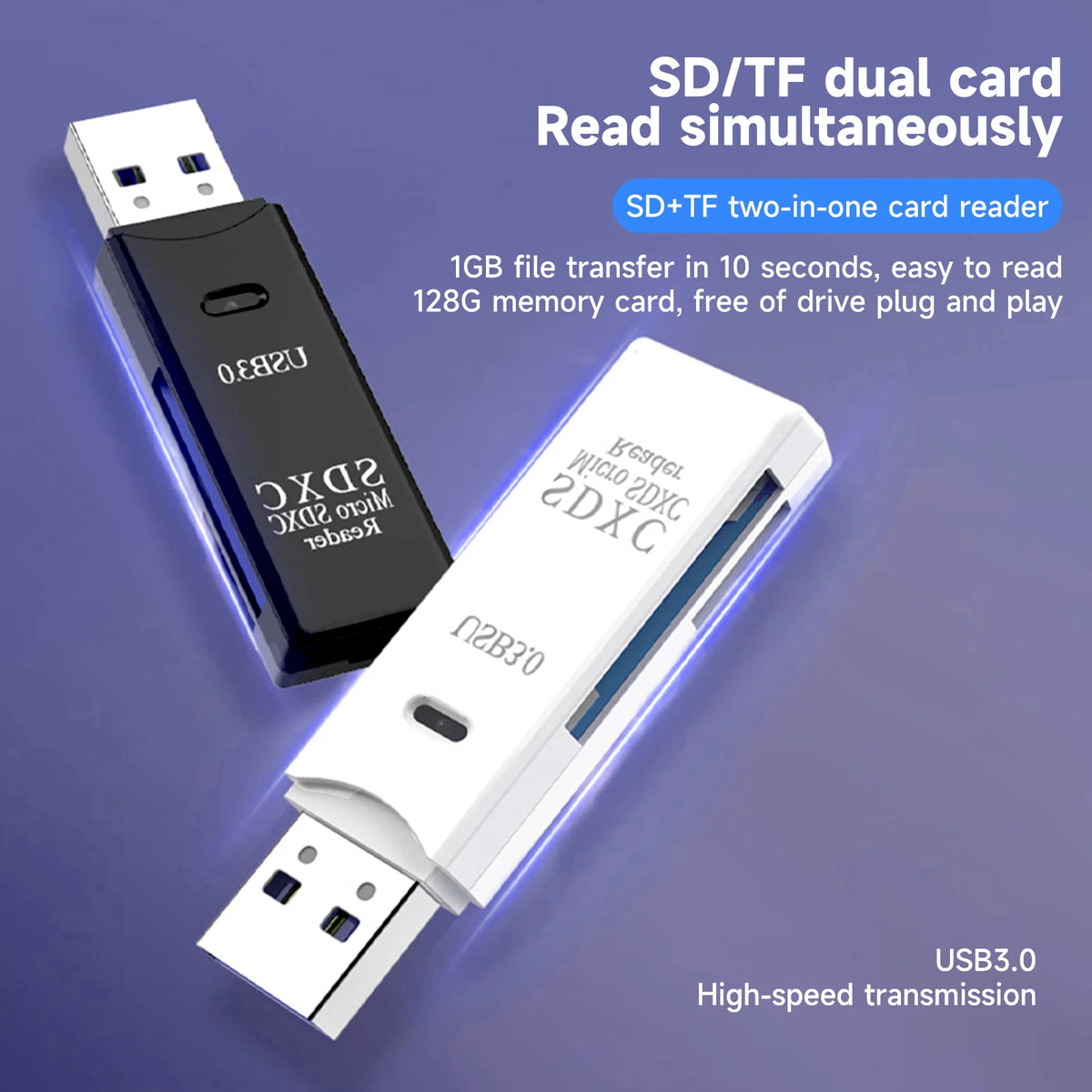 2-in-1 USB 3.0 SD & MicroSD Card Reader
