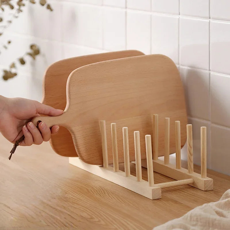 Bamboo Multi-Purpose Kitchen Organizer Rack