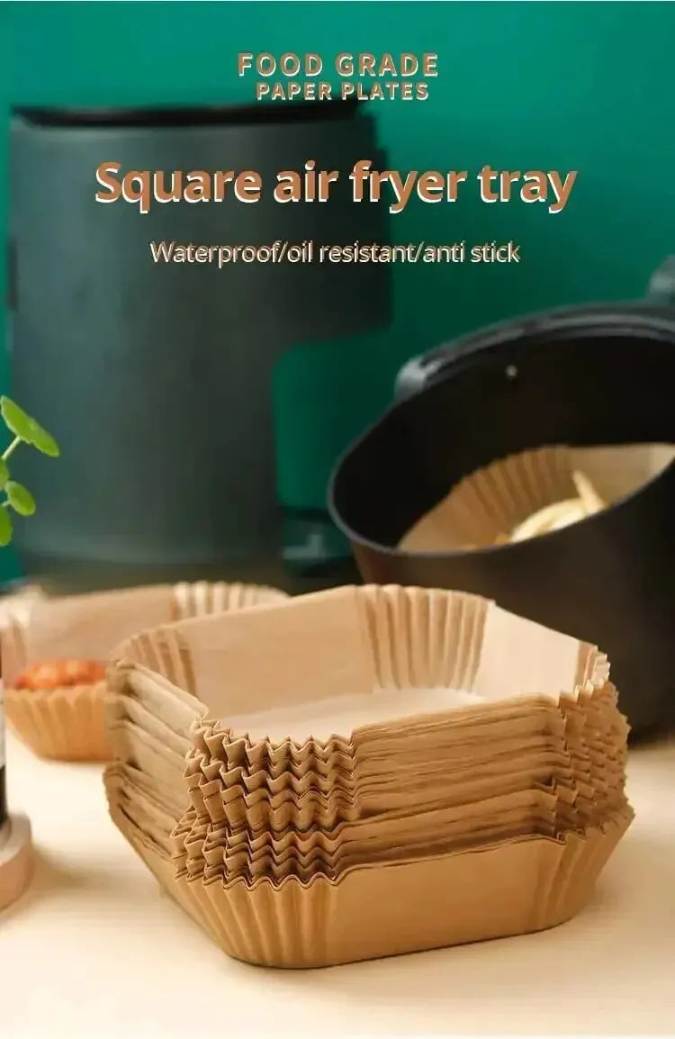 50-Pack Disposable Air Fryer Paper Liners