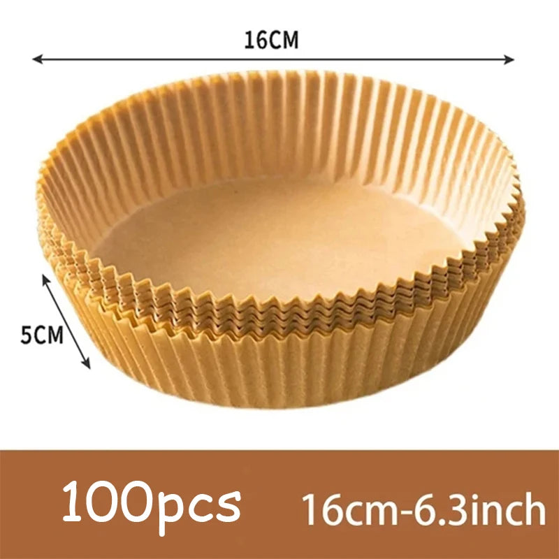 50-Pack Disposable Air Fryer Paper Liners