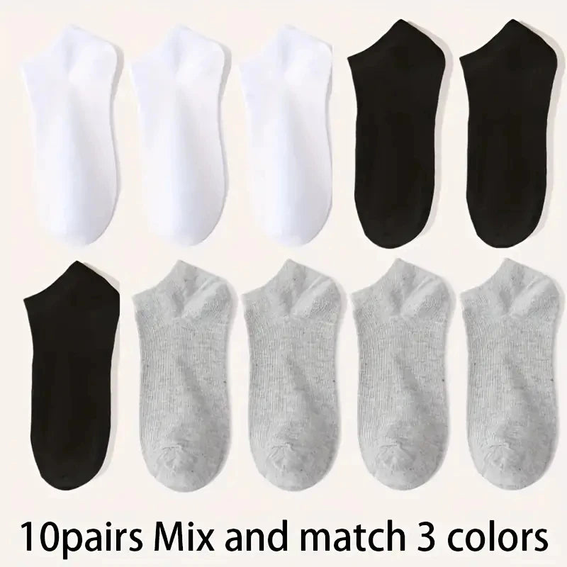 Everyday Comfort Unisex Ankle Socks – 5/10 Pair Pack