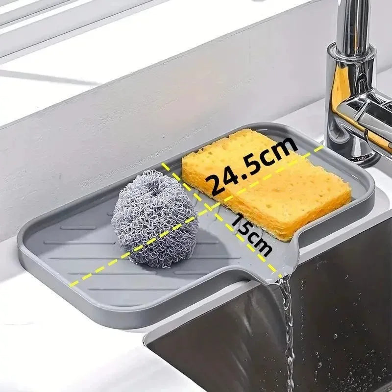 Silicone Sink Organizer & Quick-Dry Faucet Mat