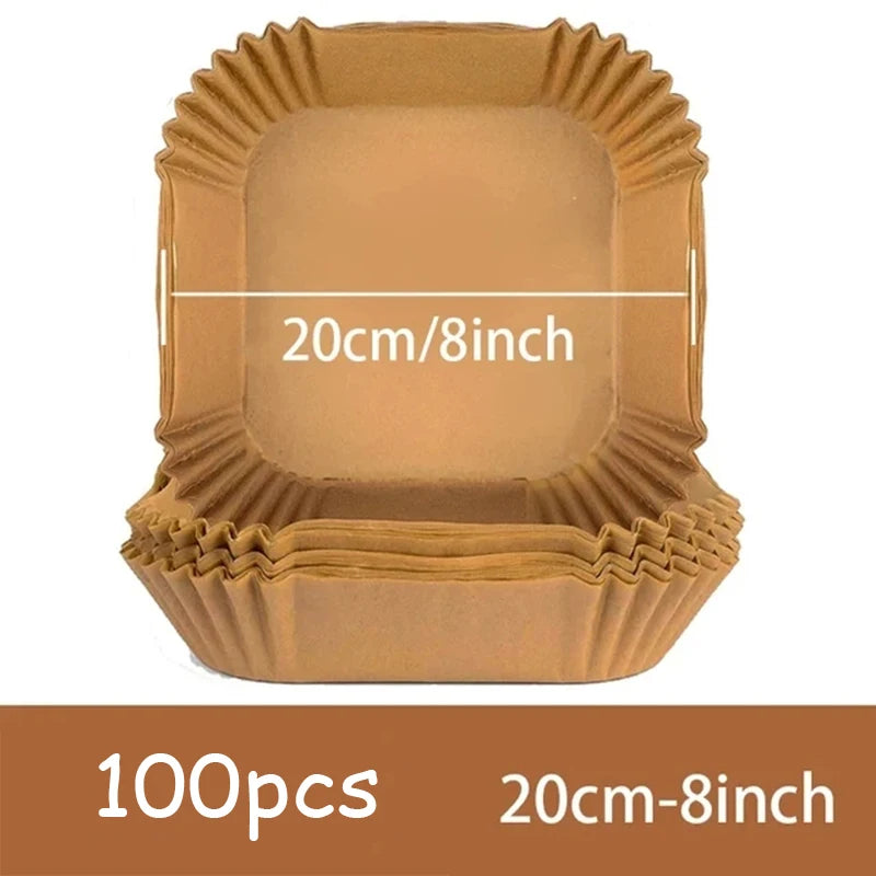 50-Pack Disposable Air Fryer Paper Liners