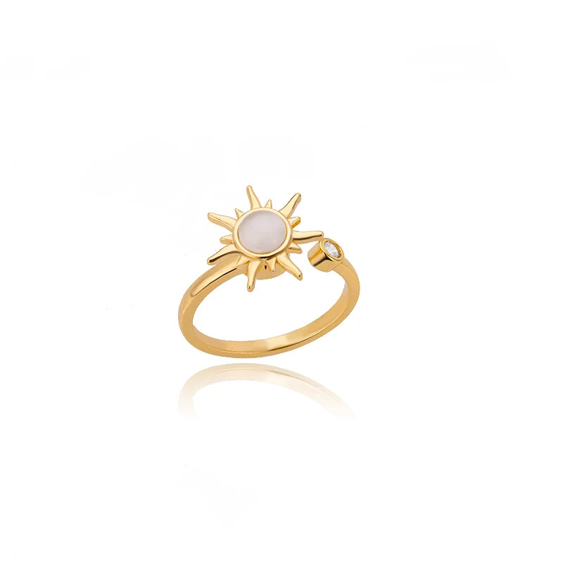 Gold Adjustable Statement Ring for Women – 316L Stainless Steel