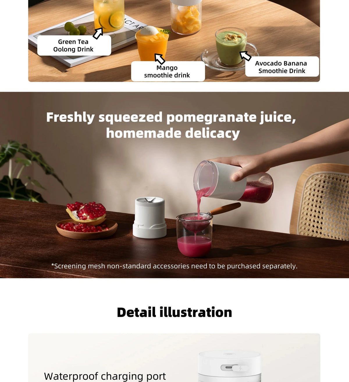 Portable USB Rechargeable Blender & Smoothie Maker
