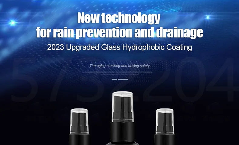 Hydrophobic Rain-Repellent Glass Coating Spray