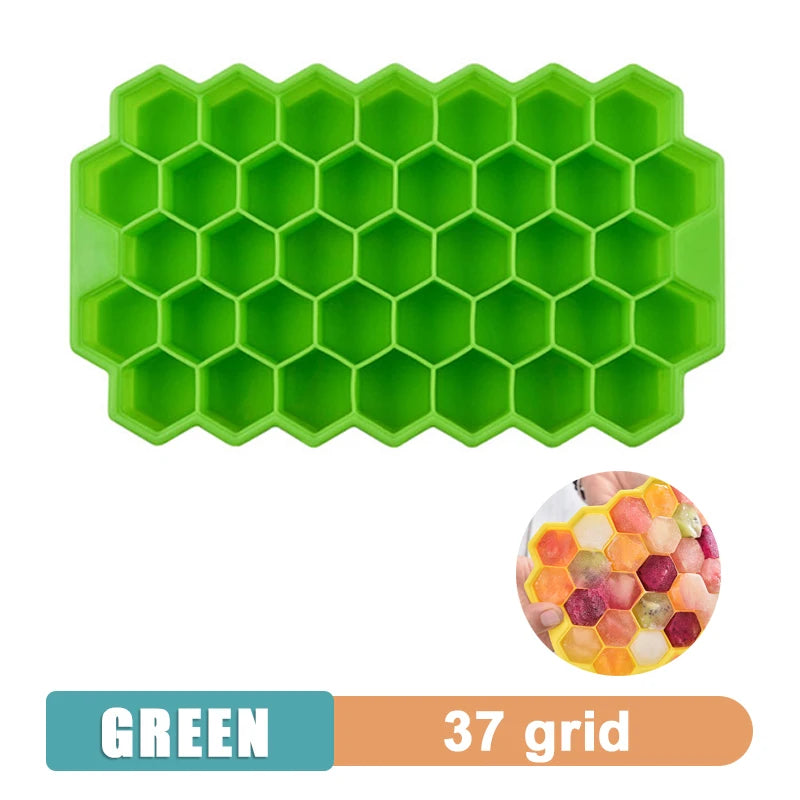 Large Silicone Ice Cube Tray with Lid
