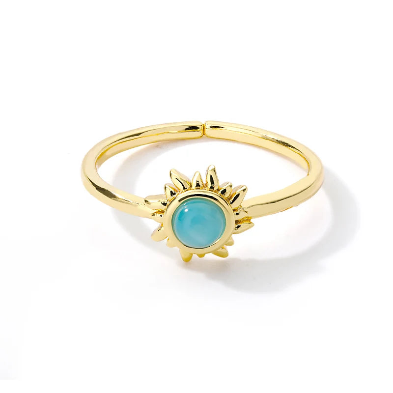 Gold Adjustable Statement Ring for Women – 316L Stainless Steel