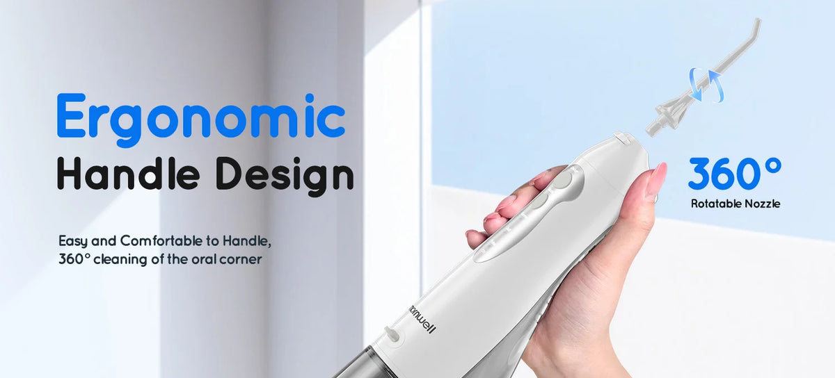 Portable Cordless Water Flosser – 3 Modes & 6 Jet Tips