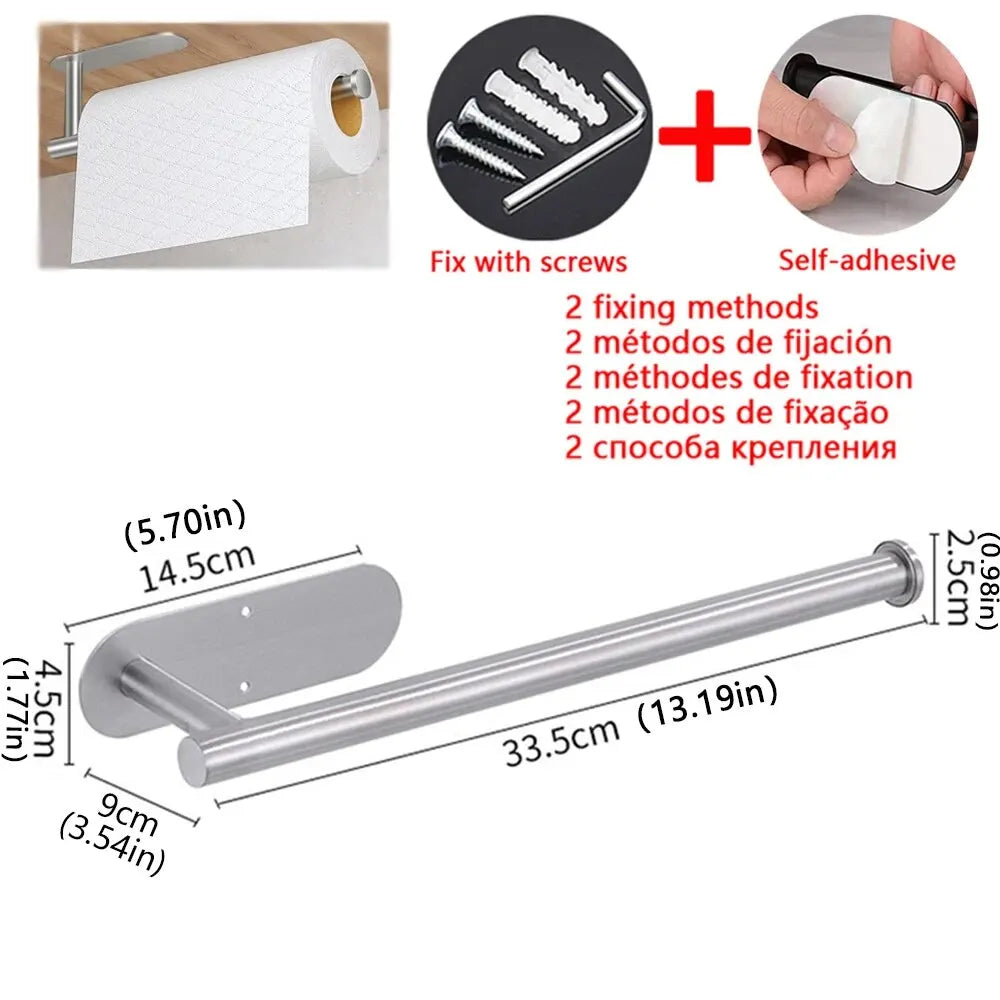 Adhesive Under-Cabinet Paper Towel Holder