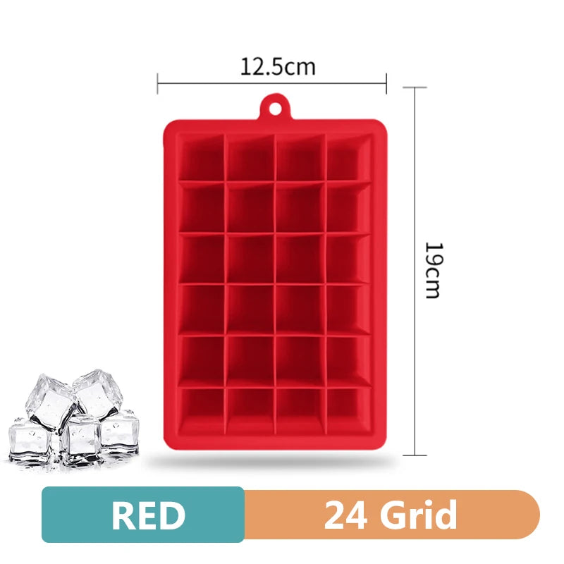 Large Silicone Ice Cube Tray with Lid