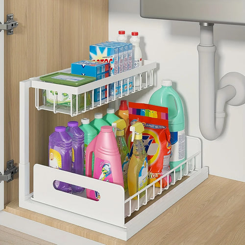 2-Tier Sliding Under Sink Organizer