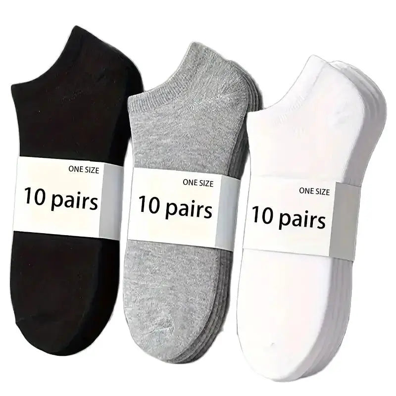 Everyday Comfort Unisex Ankle Socks – 5/10 Pair Pack