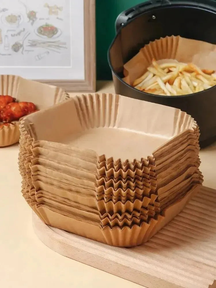 50-Pack Disposable Air Fryer Paper Liners