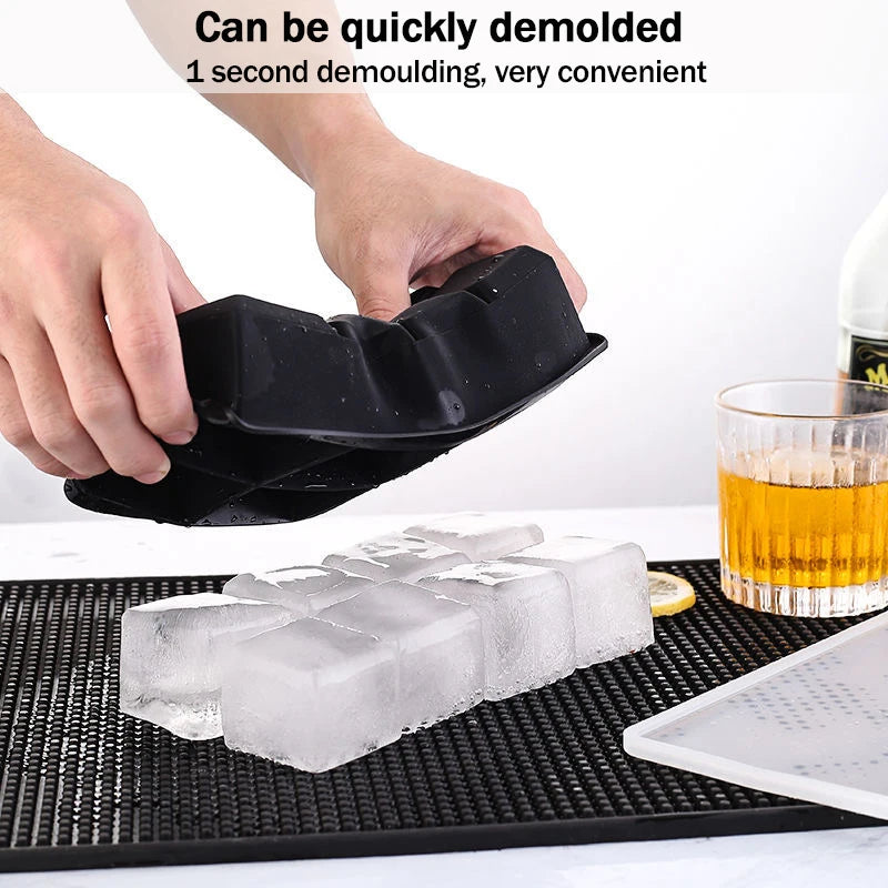 Large Silicone Ice Cube Tray with Lid
