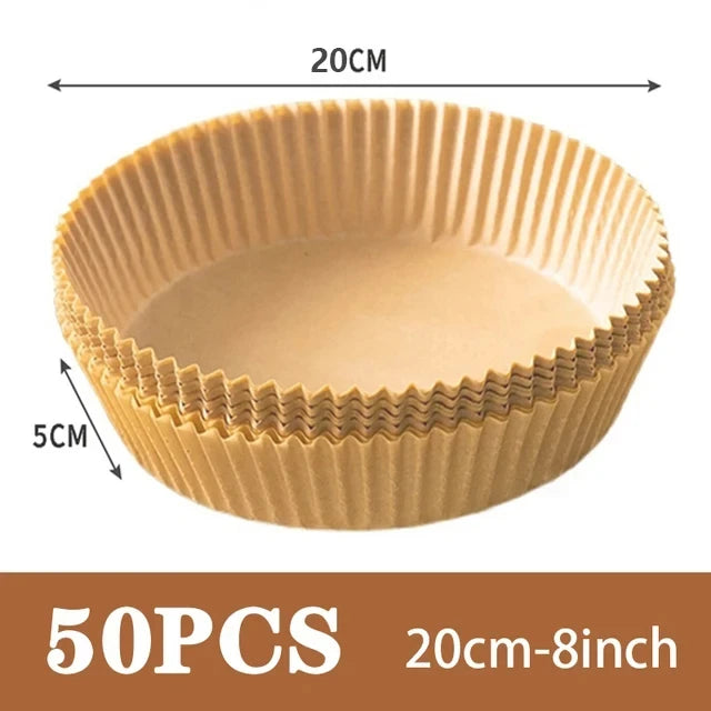 50-Pack Disposable Air Fryer Paper Liners
