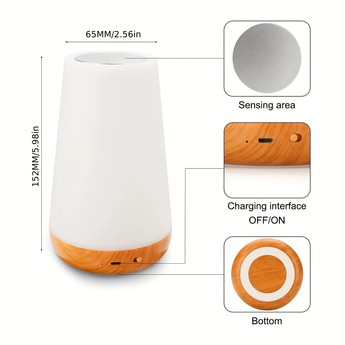 Rechargeable 13-Color RGB Touch Night Light