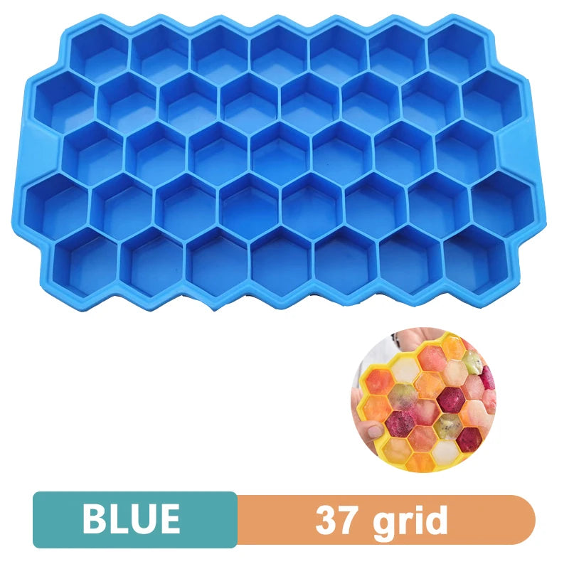 Large Silicone Ice Cube Tray with Lid