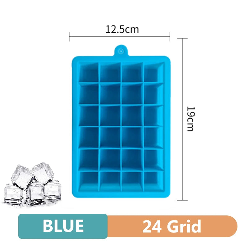 Large Silicone Ice Cube Tray with Lid